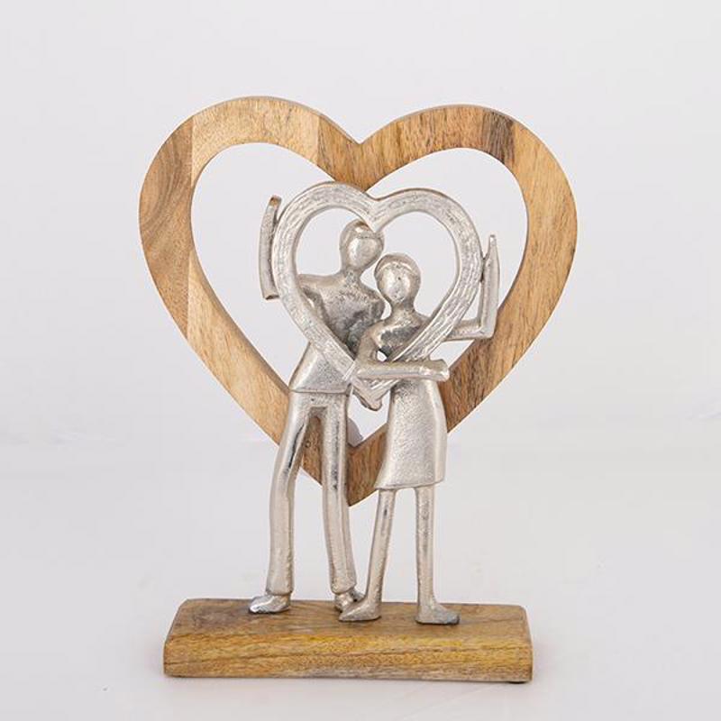 ESTHETI home Επιτραπέζιο Διακοσμητικό Ζευγάρι σε Ξύλινη